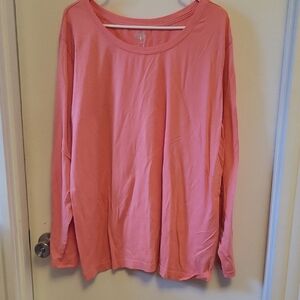 Peach-Colored Long Sleeve Tee